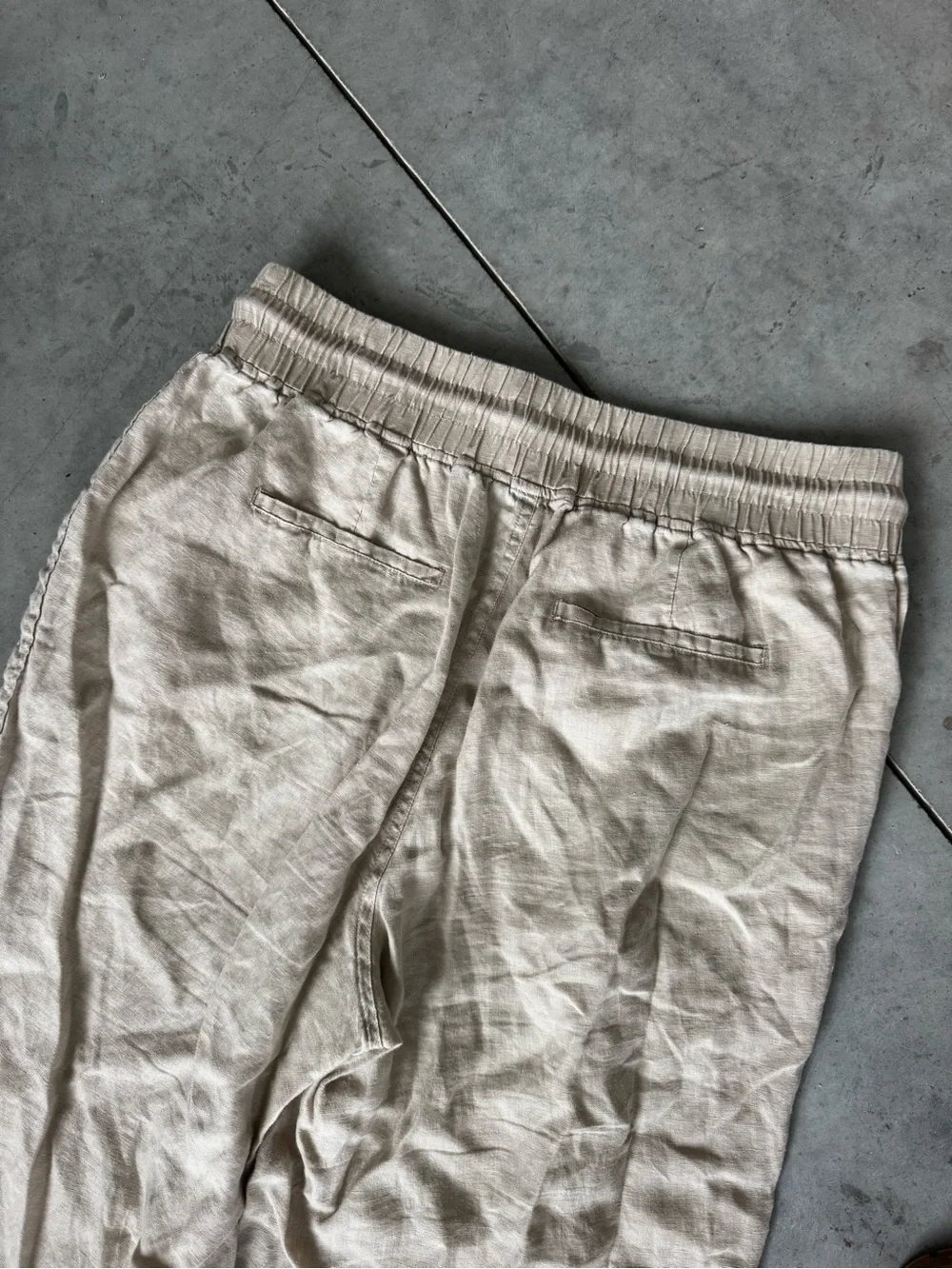 Quince 100% European Linen Wide Leg Pants in Driftwood Size XL